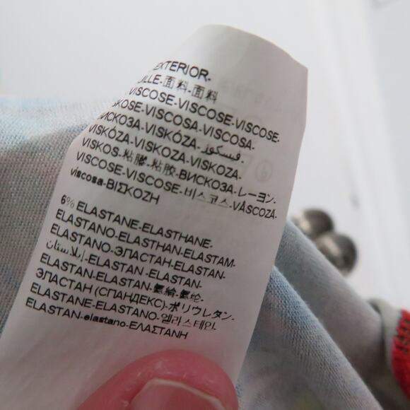 Desigual Womens Sz S Tropical Floral Print Sidetail Tee Short Sleeve Trapeze Top - Picture 7 of 7